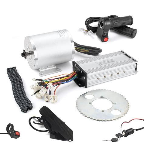 Buy Electric Motor 1600W 48V go Kart Electric Motor kit with Throttle ...