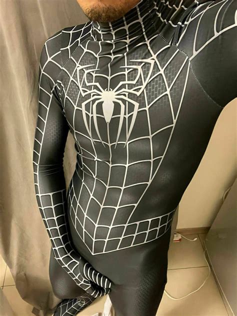 Black Spiderman Jumpsuits Venom Spider Man Cosplay Costume Bodysuits