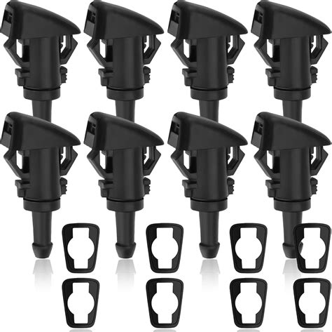 8 PCS Front Windshield Washer Nozzles Washer Spray Jet Kit Fit For