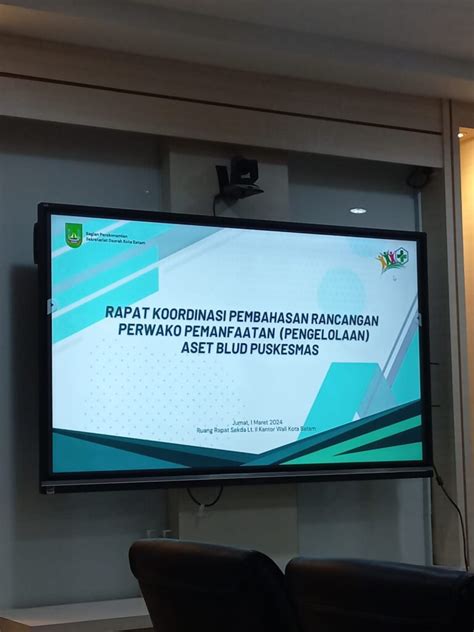 Rapat Koordinasi Pembahasan Rancangan Perwako Pemanfaatan Pengelolaan