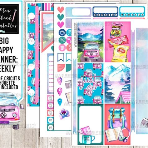 PRINTABLE Big Happy Planner Stickers Kit Dreamcatcher Planner Etsy