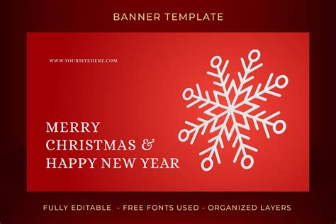 Christmas Facebook Banner Template Graphic by vasyako1984 · Creative Fabrica