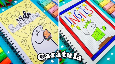 CARÁTULA DE VIDA SALUDABLE E INGLES PORTADAS PARA TUS CUADERNOS DE