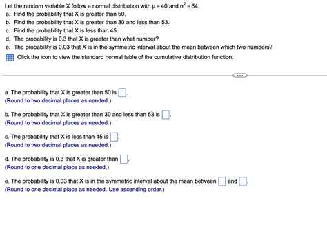 Solved Let The Random Variable X Follow A Normal