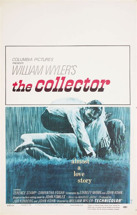 The Collector 1965 U.S. Window Card Poster - Posteritati Movie Poster Gallery