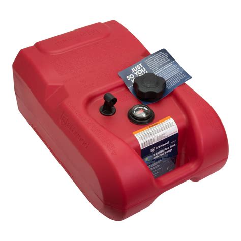 Attwood 8806lpg2 Epa And Carb Certified 6 Gallon Portable Marine Boat Fuel Tank With Gauge