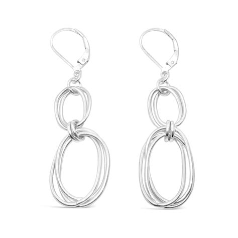 Integrity Sterling Silver Double Oval Earrings