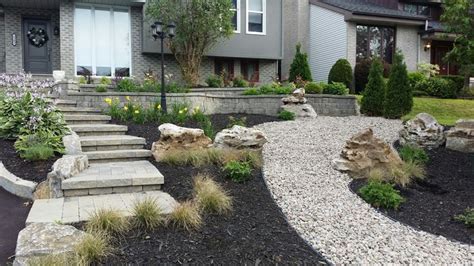 Our grassless front yard just after completion. Looking forward to ...