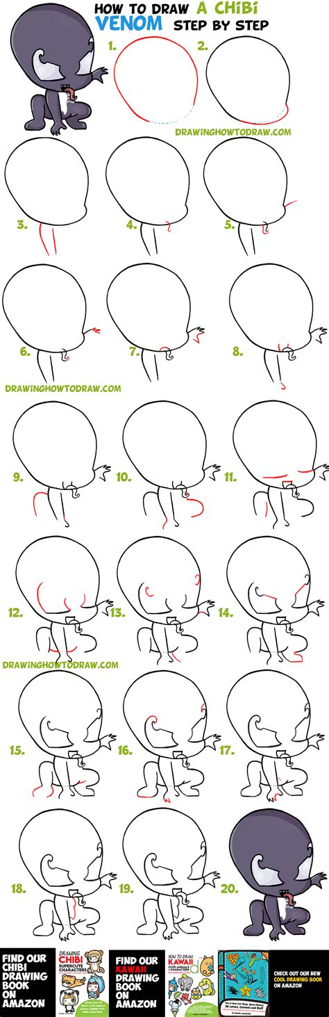 How To Draw Venom Step By Step