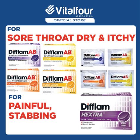 Lozenges Difflam Ab Hextra Sore Throat Shopee Malaysia