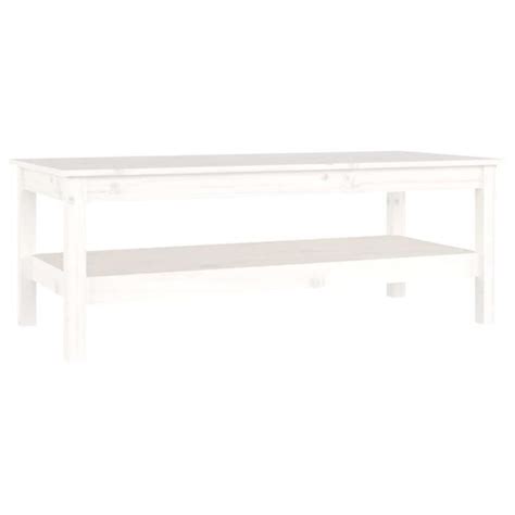 Table Basse Blanc Zerodis X X Cm Bois Massif De Pin