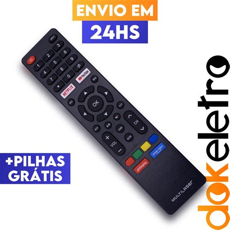 Controle Multilaser Controle Remoto Smart Tv Multilaser Netflix