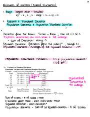 Understanding Variance Standard Deviation In Statistics Course Hero