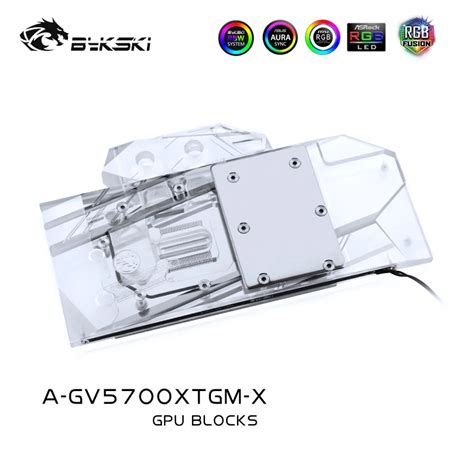 Bykski Gpu Water Block For Gigabyte Rx5700xt Gaming Oc 8g Graphics Card Cooler Support