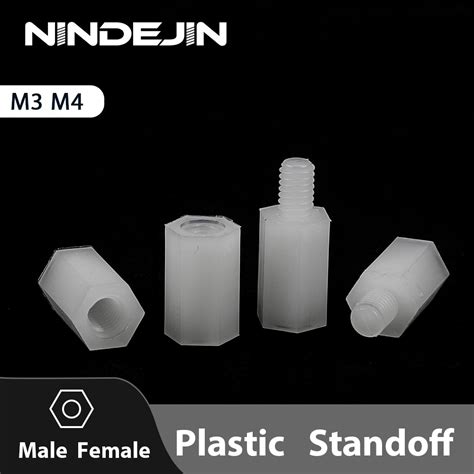 Nylon Hex Standoff Spacer M3 M4 Male Female Plastic Standoff Spacing Screw For Pillar Pcb