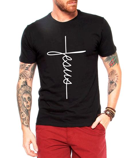 Camiseta Criativa Urbana Jesus Cristã Evangélica Gospel Religiosa Preta