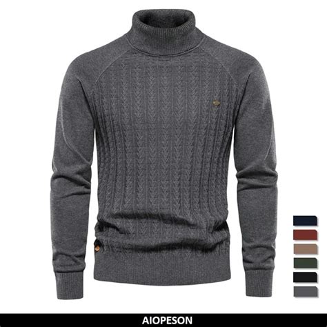 Mens Turtleneck Sweaters Cotton Sweaters Men Cotton Turtlenecks Casual Turtleneck Aliexpress