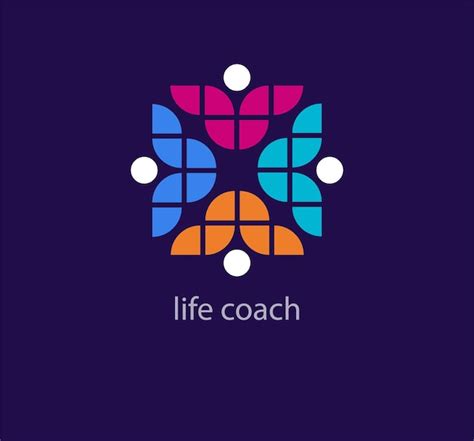 Premium Vector | Unique life coach logo trend color transitions community support team logo ...