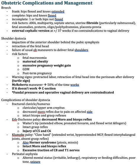 Comprehensive Obgyn Notes For Usmle Step Ck And Step Ultimate