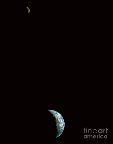 Earth And Moon Photograph by Nasa/science Photo Library - Pixels