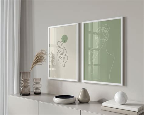 Henri Matisse Sage Green Wall Art Set Gallery Wall Art Set Of