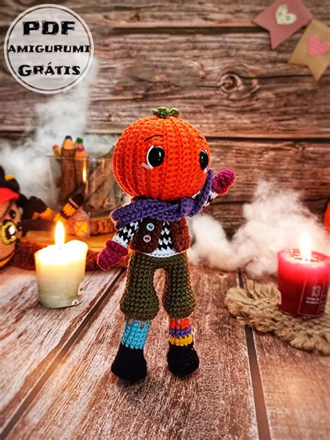 Bonito Abóbora Amigurumi Boneca PDF Receita Grátis