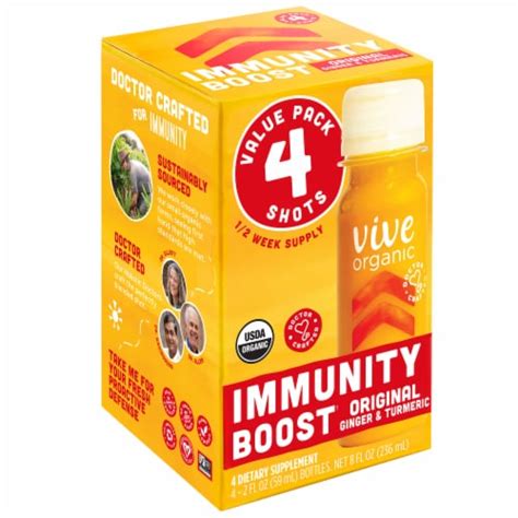 Vive Organic Immunity Boost Original Ginger Turmeric Shot Ct