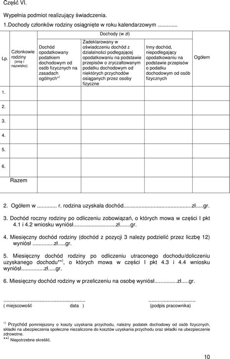 Załącznik nr 1 WZÓR WNIOSEK O USTALENIE PRAWA DO ZASIŁKU RODZINNEGO