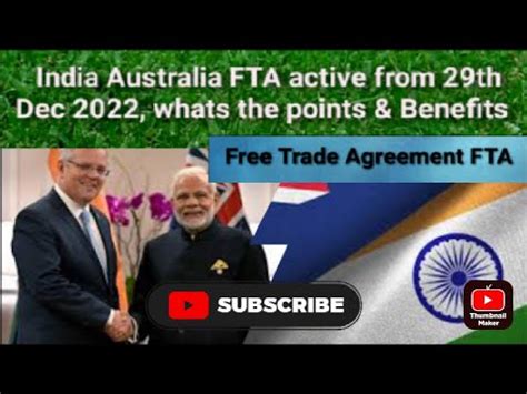 Free Trade Agreement Fta India Australia Fta Active From Th Dec