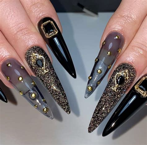 Black Glitter Nail Designs for a Glamorous Look | Morovan