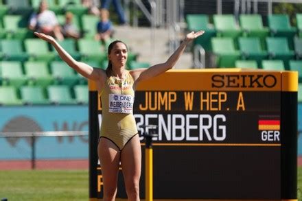 Heptathlon Long Jump Sophie Weissenberg Weissenberg Editorial Stock