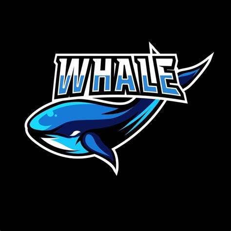 modèle de logo esport sport mascotte poisson baleine bleue 2827954 Art