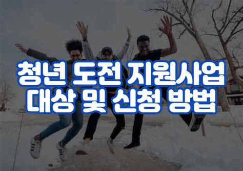 청년 도전 지원사업 대상 및 신청 방법 고용노동부 구직 청년 도전 지원 프로그램 안내 밀착상담 사례관리