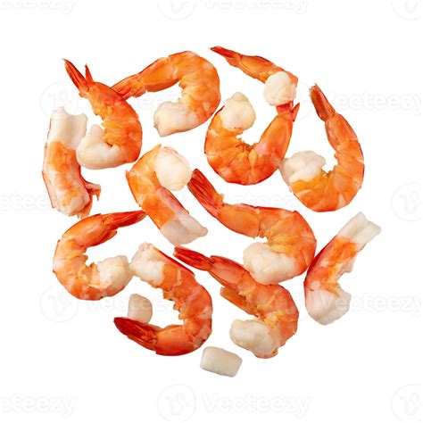 AI generated Floating Of Shrimp Ebi, Without Shadow, Isolated ...