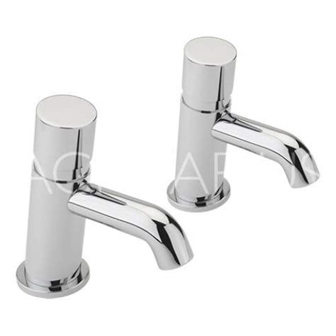 Ergo Non Concussive Basin Taps Pair Chrome Sagittarius Sa El C