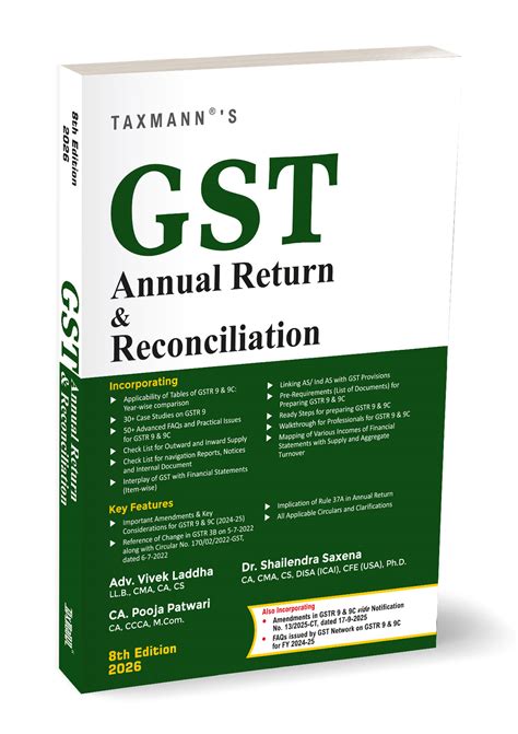 gst annual return reconciliation  vivek laddha  al taxmann books