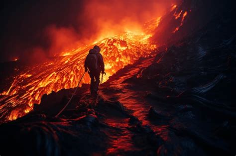 Arafed Homem Subindo Uma Montanha Uma Mochila E Uma Corda