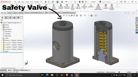 Solidworks Safety Valve Part Assembly Youtube