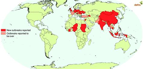 Global Highly Pathogenic Avian Influenza H5n1 Situation By Country