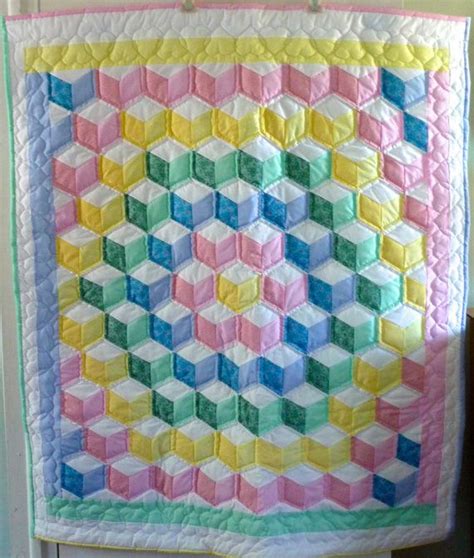 Printable Tumbling Block Quilt Pattern