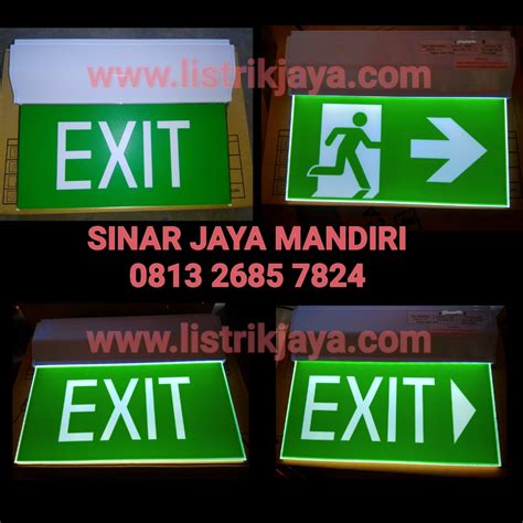 Jual Lampu Emergency Exit Led Vitalite Sinar Jaya Mandiri Kenari Mas