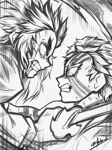 Rengoku vs Akaza by GBSartworks on DeviantArt