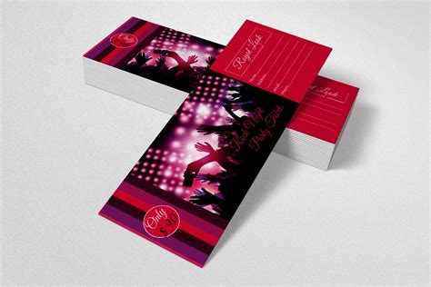 Concert Pass Party Ticket Card Templates Creative Market