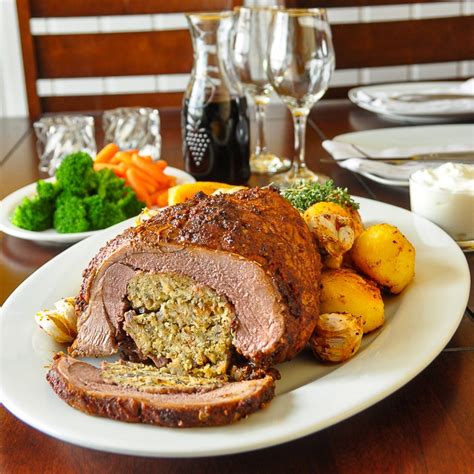 Smoked Paprika Roast Lamb With Summer Savory Stuffing