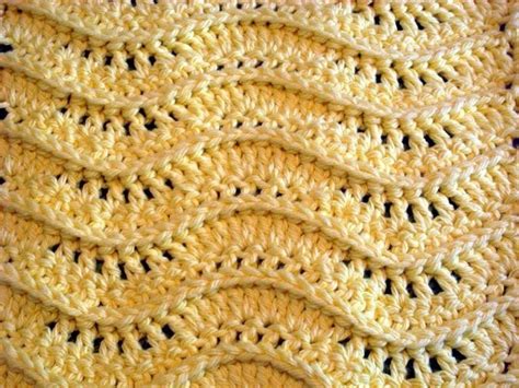 PDF CROCHET PATTERN 3 D Waves Textured Dishcloth Washcloth Etsy