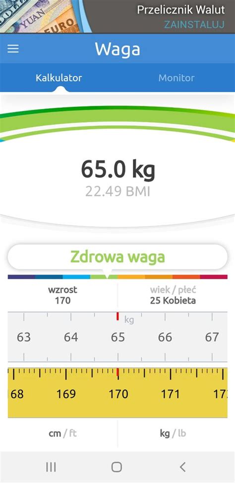 Idealna waga ciała kalkulator i monitor BMI 4 5 1 Android