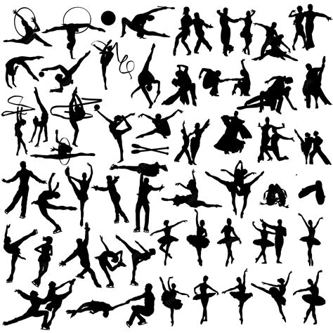 Premium Vector | Dancing People Silhouette Clip Art