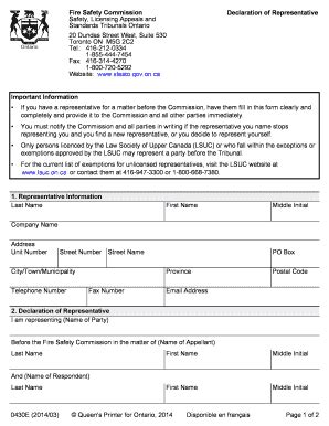 Fillable Online Forms Ssb Gov On FSC Declaration Of Representative