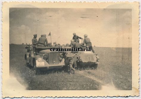 Orig Foto Sd Kfz 221 Panzerspähwagen der 1 KD EInheits Pkw 17