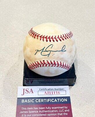 Mark Grace Signed Nl Baseball Jsa Certified Ebay